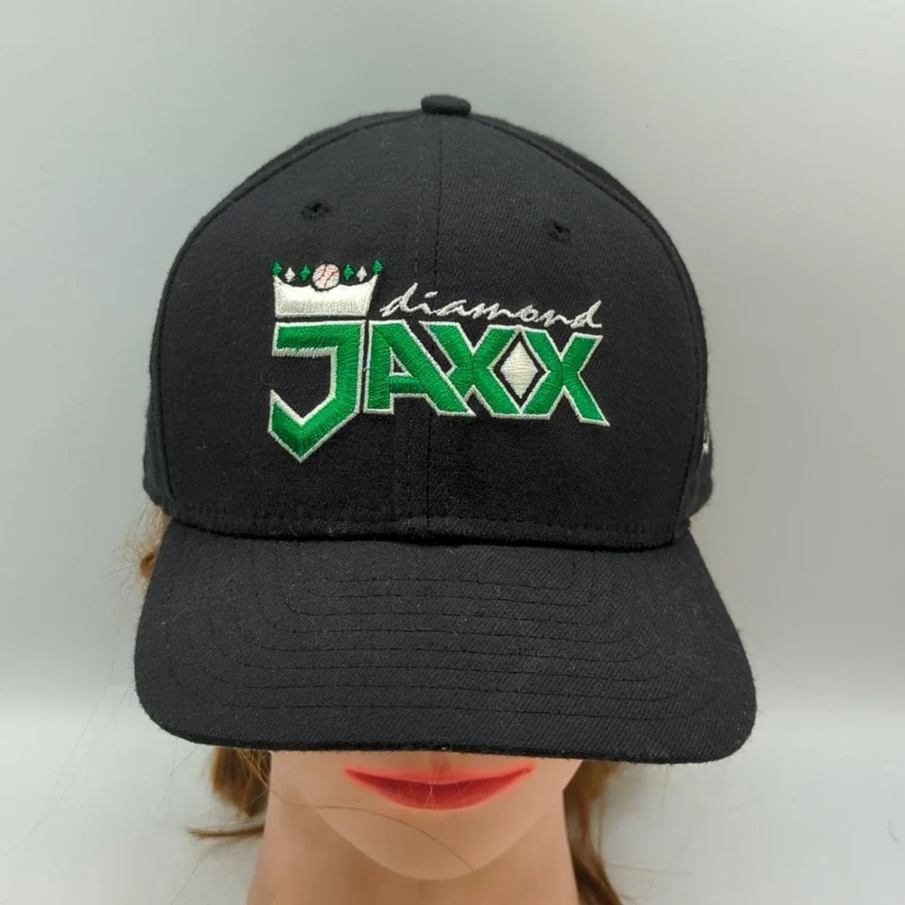 Vintage New Era West Tennessee Diamond Jaxx Hat Snapback Black Cap Made in USA